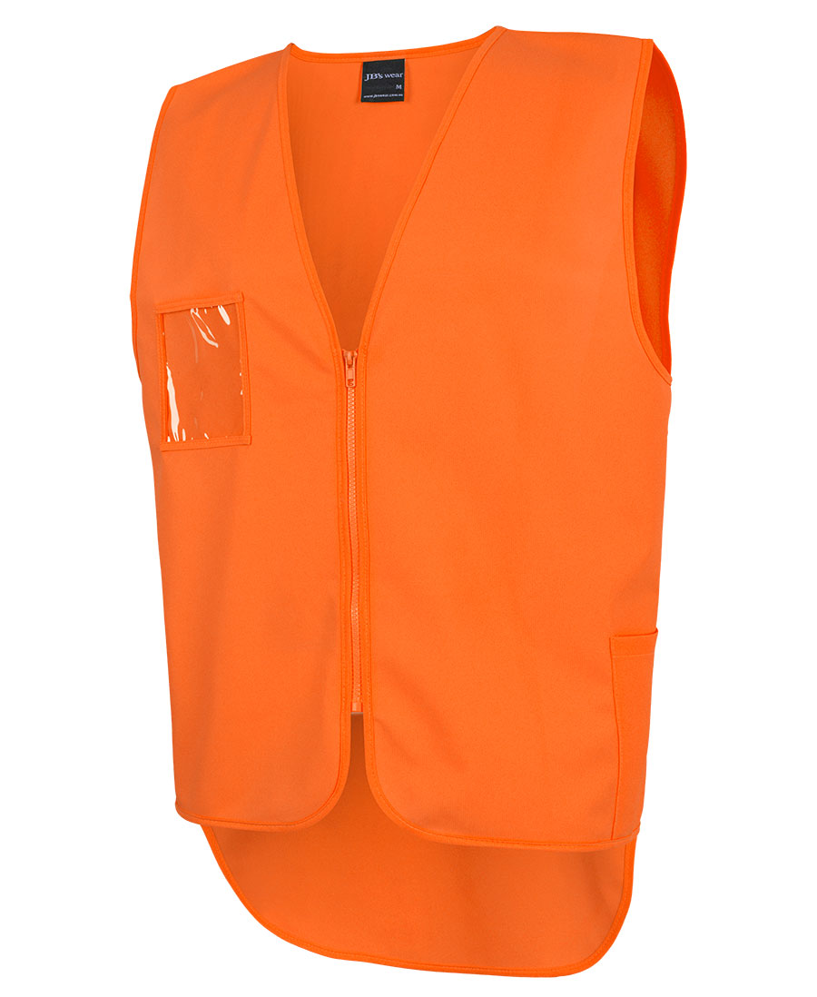 Hi Vis Zip Drop Tail Safety Vest HVS01 - Image 5