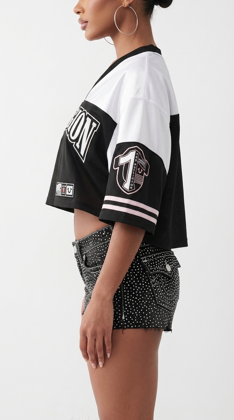 Crystal Sporty Jersey Shirt - Image 3