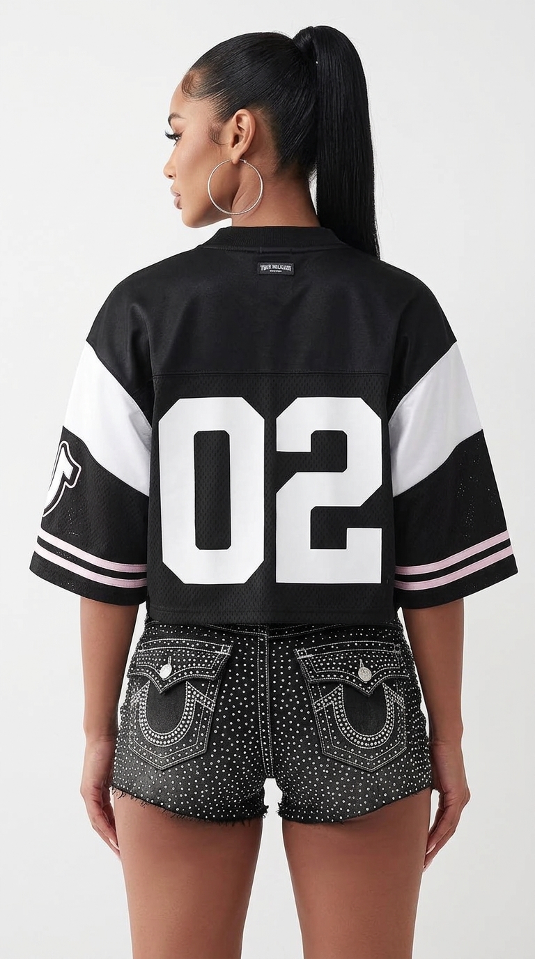 Crystal Sporty Jersey Shirt - Image 4