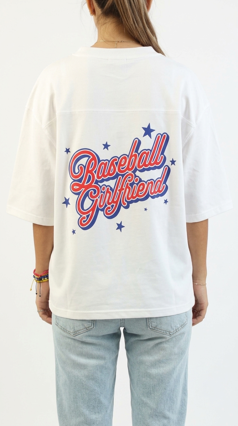 Baseball Girlfriend Oversized Shirt