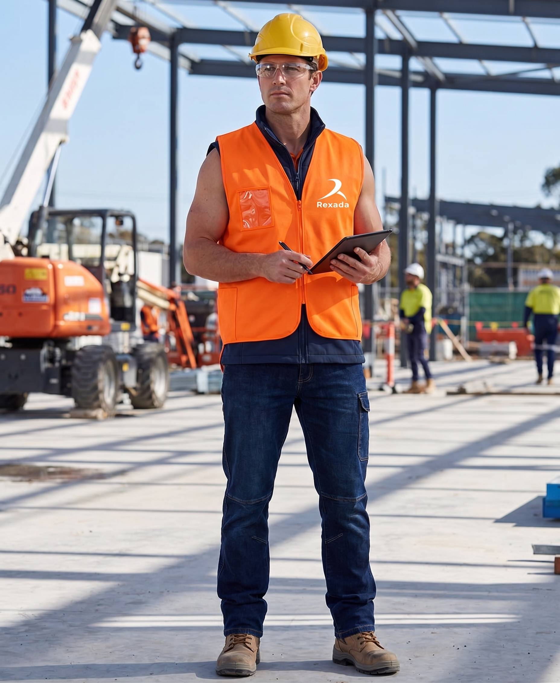 Hi Vis Zip Drop Tail Safety Vest HVS01 - Image 2