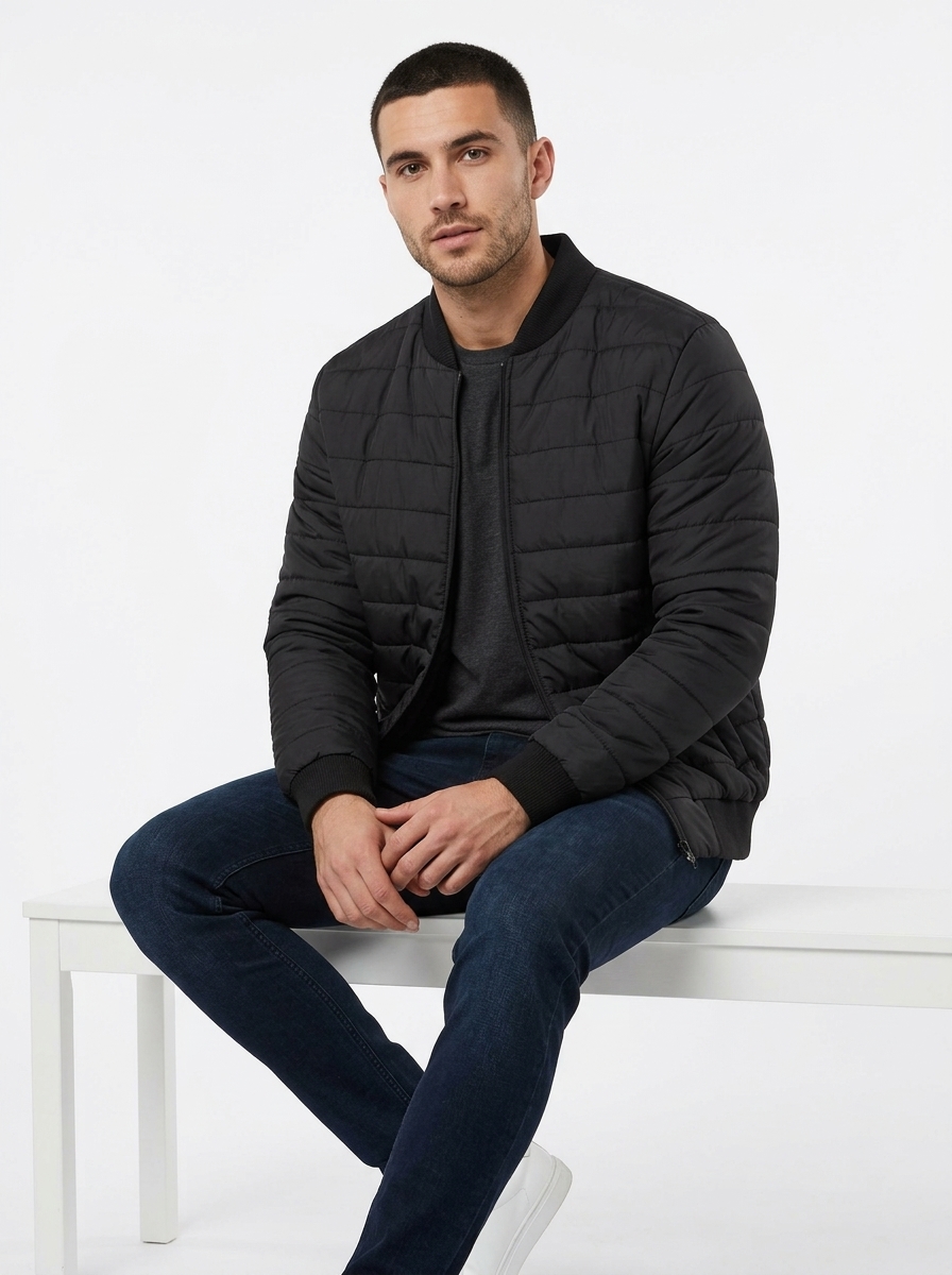 Padded Bomber Jacket - Image 2