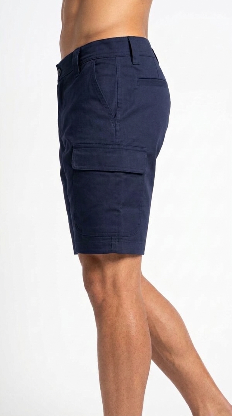 Multi-Pocket Stretch Twill Shorts