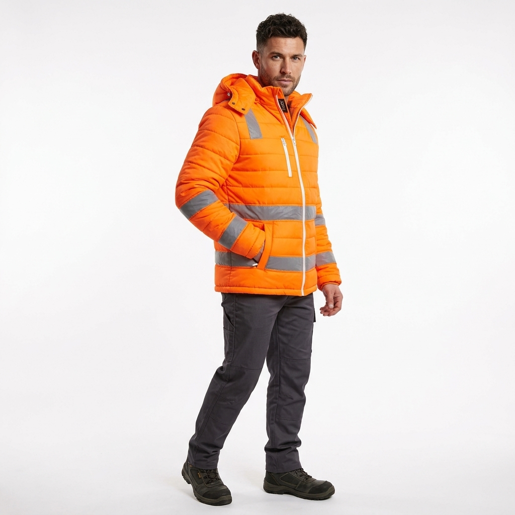 Hi Vis Puffer Work Jacket