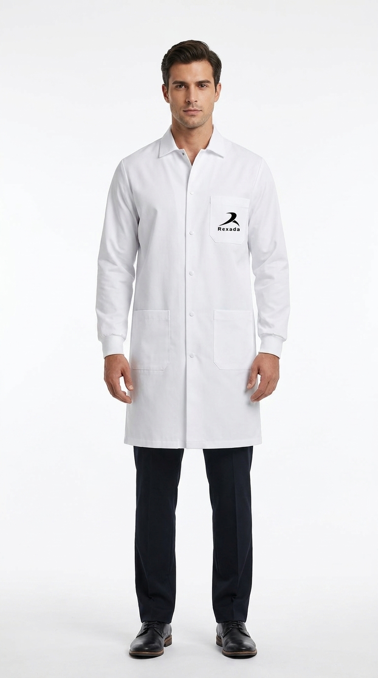 Ribbed-Cuff Lab Coat - Image 2