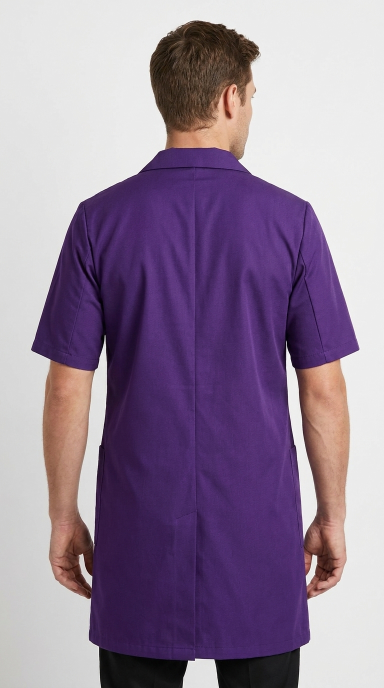 Purple Half-Sleeve Lab Coat - Image 2