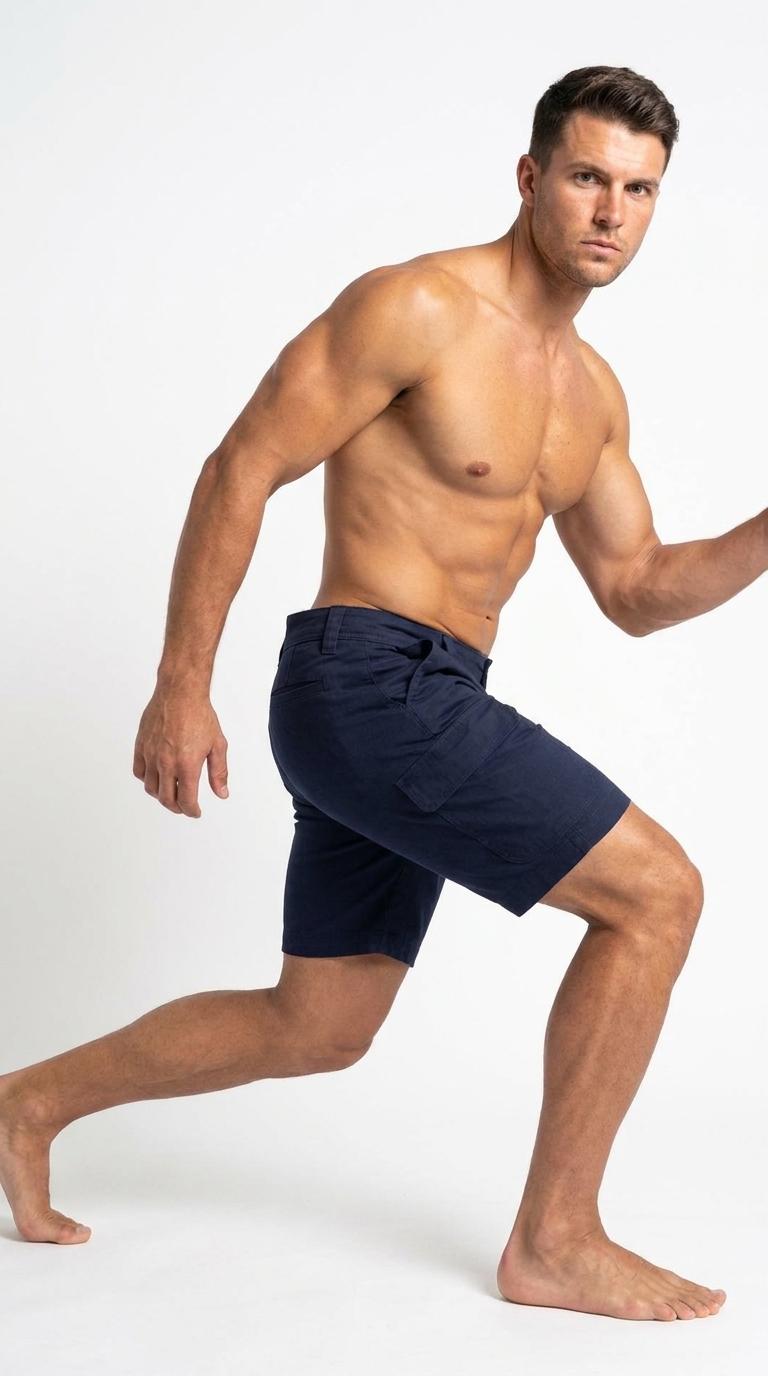 Multi-Pocket Stretch Twill Shorts - Image 4