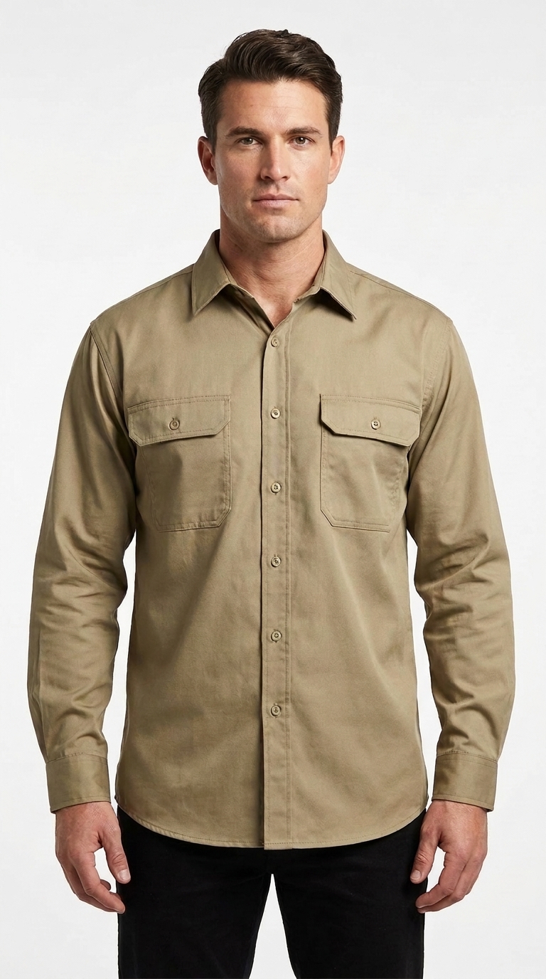 Lightweight Drill Work Shirt - Image 4