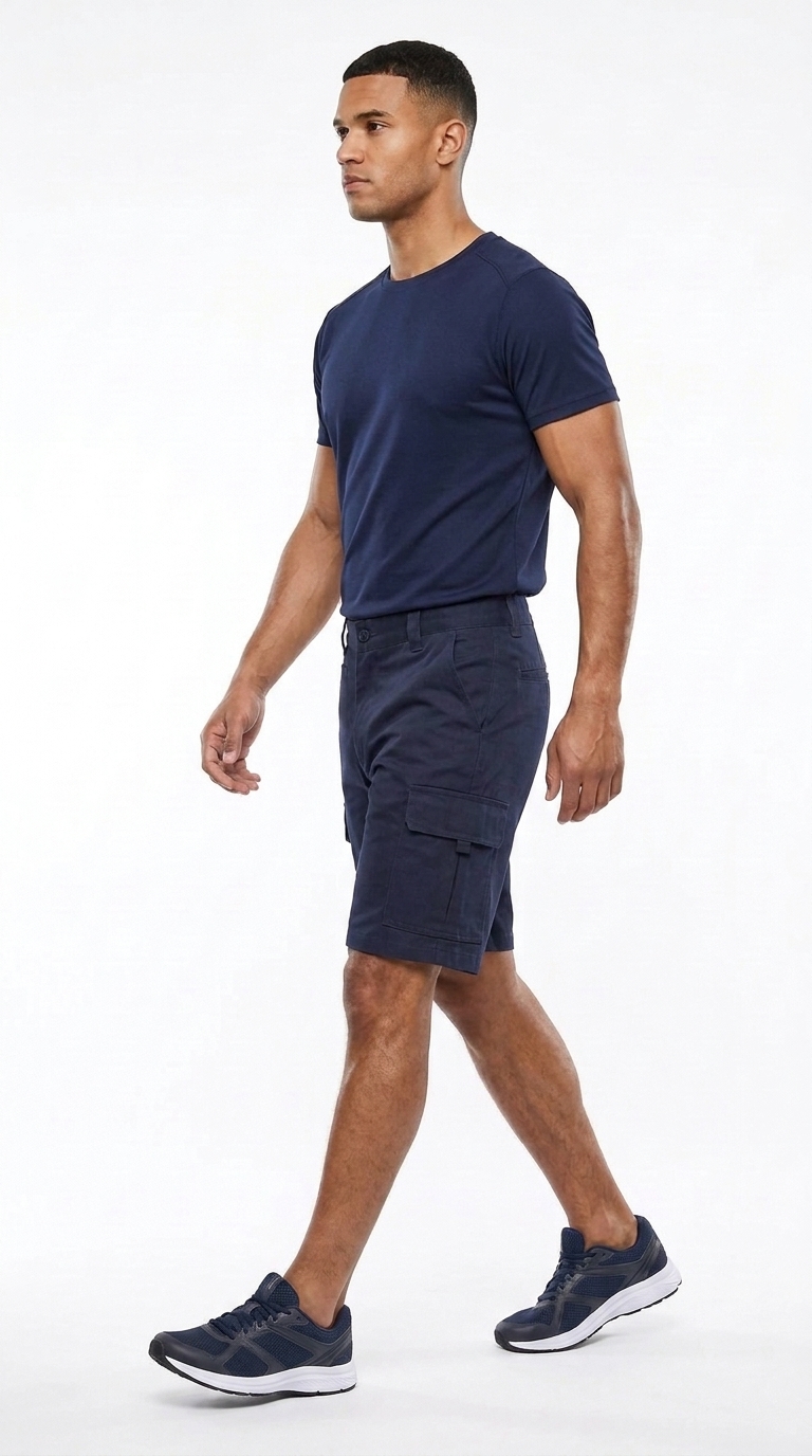 Mercerised Cargo Work Shorts - Image 4
