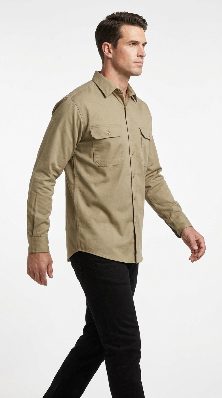 Lightweight Drill Work Shirt - Image 5