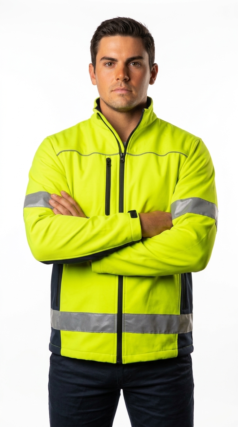 Waterproof Hi Vis Softshell Jacket - Image 3