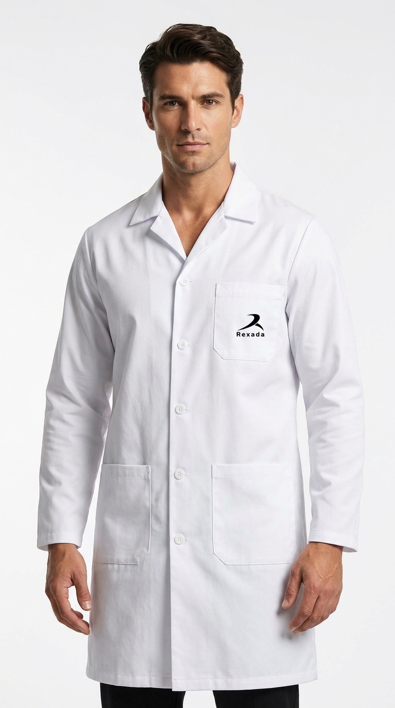 Ribbed-Cuff Lab Coat - Image 4